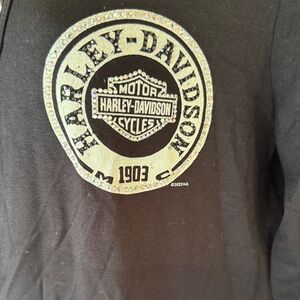 Harley-Davidson Black and Gold Logo Tee